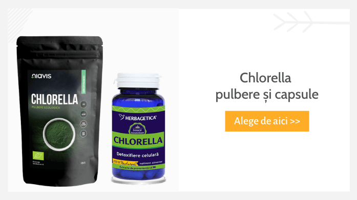 Chlorella pulbere și capsule