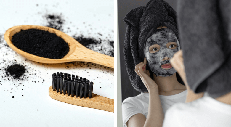 Pastă dinți și mască cu cărbune activ