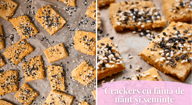 Crackers cu făină de năut și semințe
