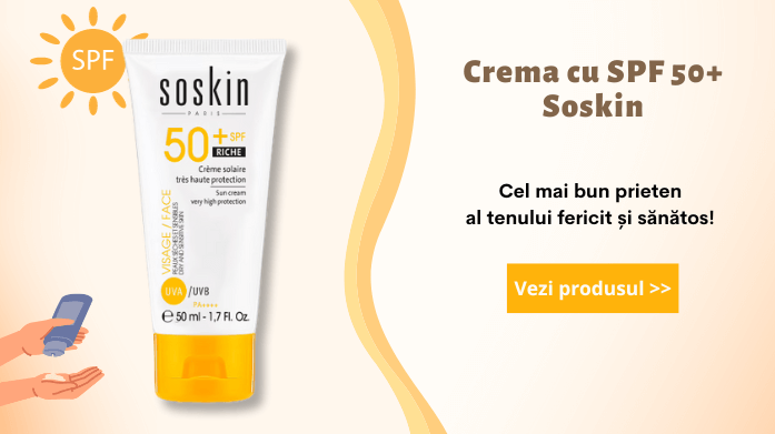 crema cu protecție solară cu SPF50+ Soskin pe vegis.ro
