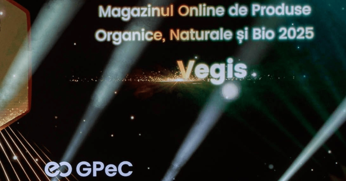 Vegis.ro, desemnat „Magazinul Online de Produse Organice, Naturale și Bio al Anului” la GPeC Awards 2025, alături de Limitless Agency