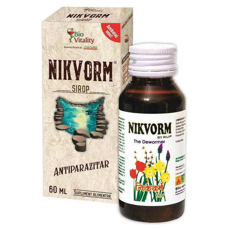 Nikvorm Sirop pentru Eliminarea Parazitilor Intestinali 60ml BIO VITALITY - blog
